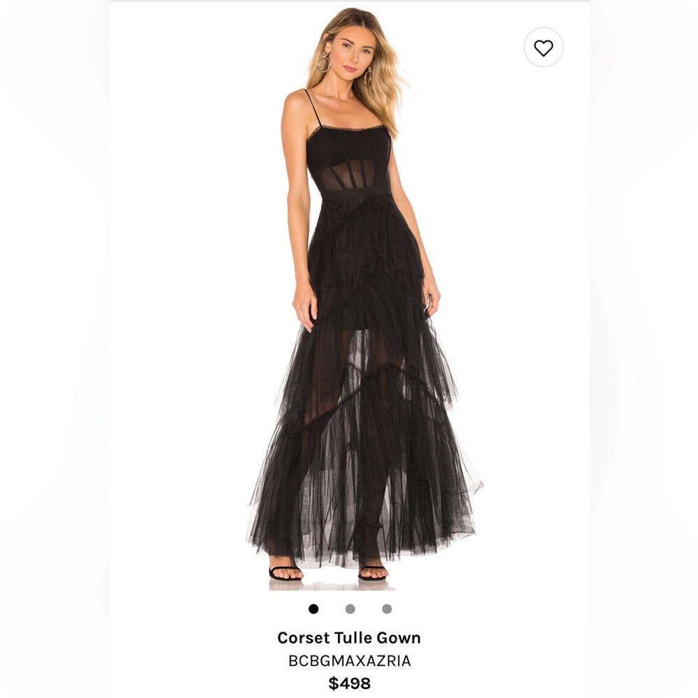 NWT BCBGMaxazria Corset Tulle Gown 🖤